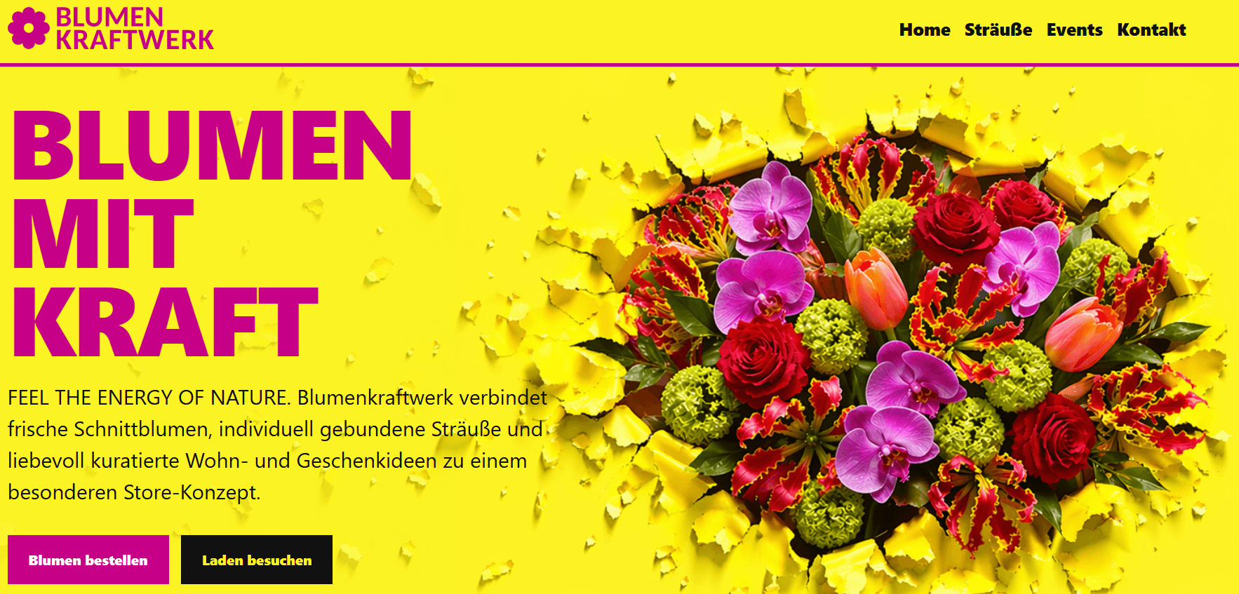 Website-Projekt Blumenkraftwerk
